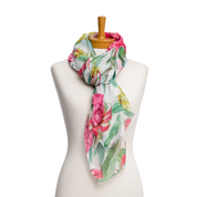 Pink Native Flower Garden Scarf