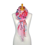 Pink Mix Flower Scarf