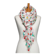 Colourful Polka Dot Tassel Scarf