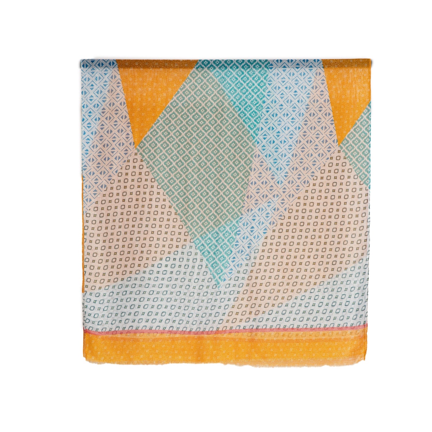 Orange Geometric Shapes Scarf