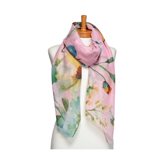 Pink Butterfly Garden Scarf