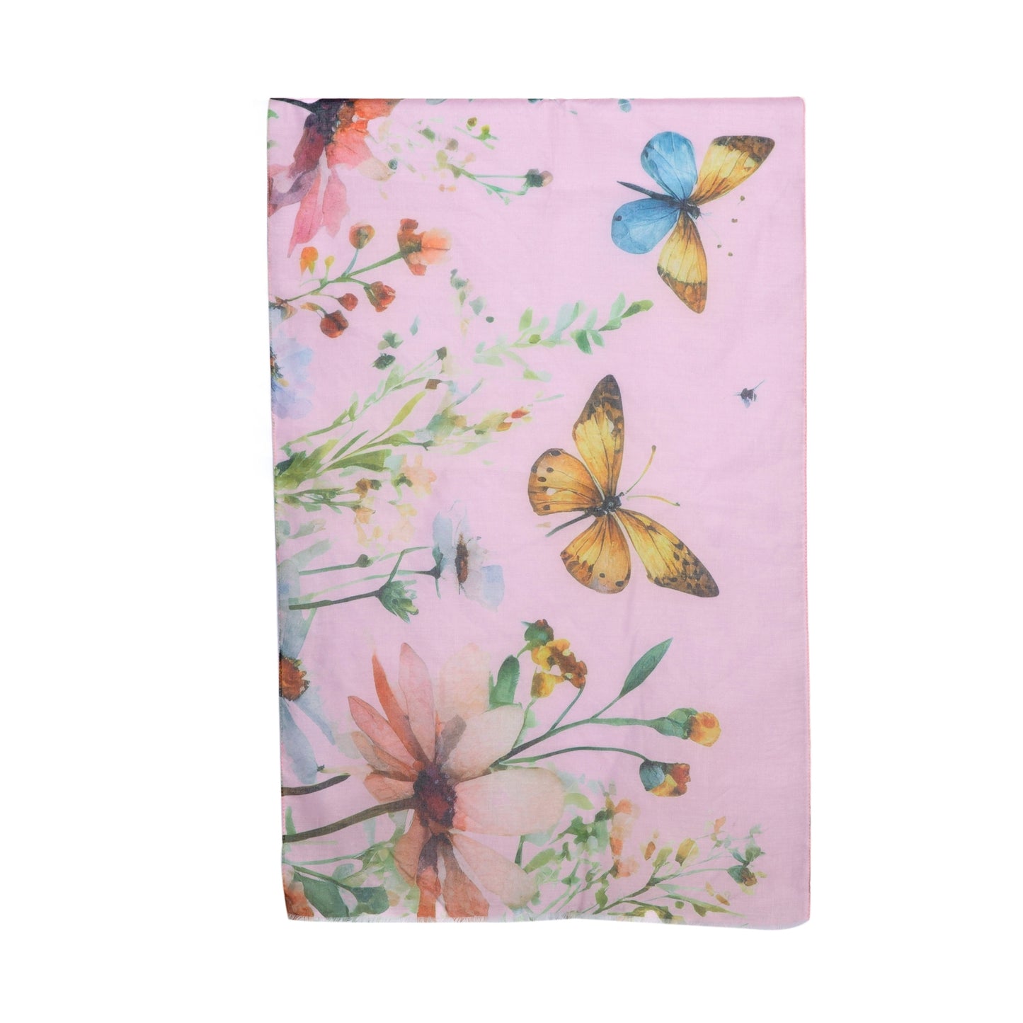 Pink Butterfly Garden Scarf