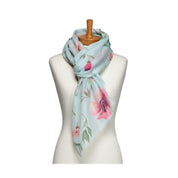 Aqua Dragonfly Garden Scarf