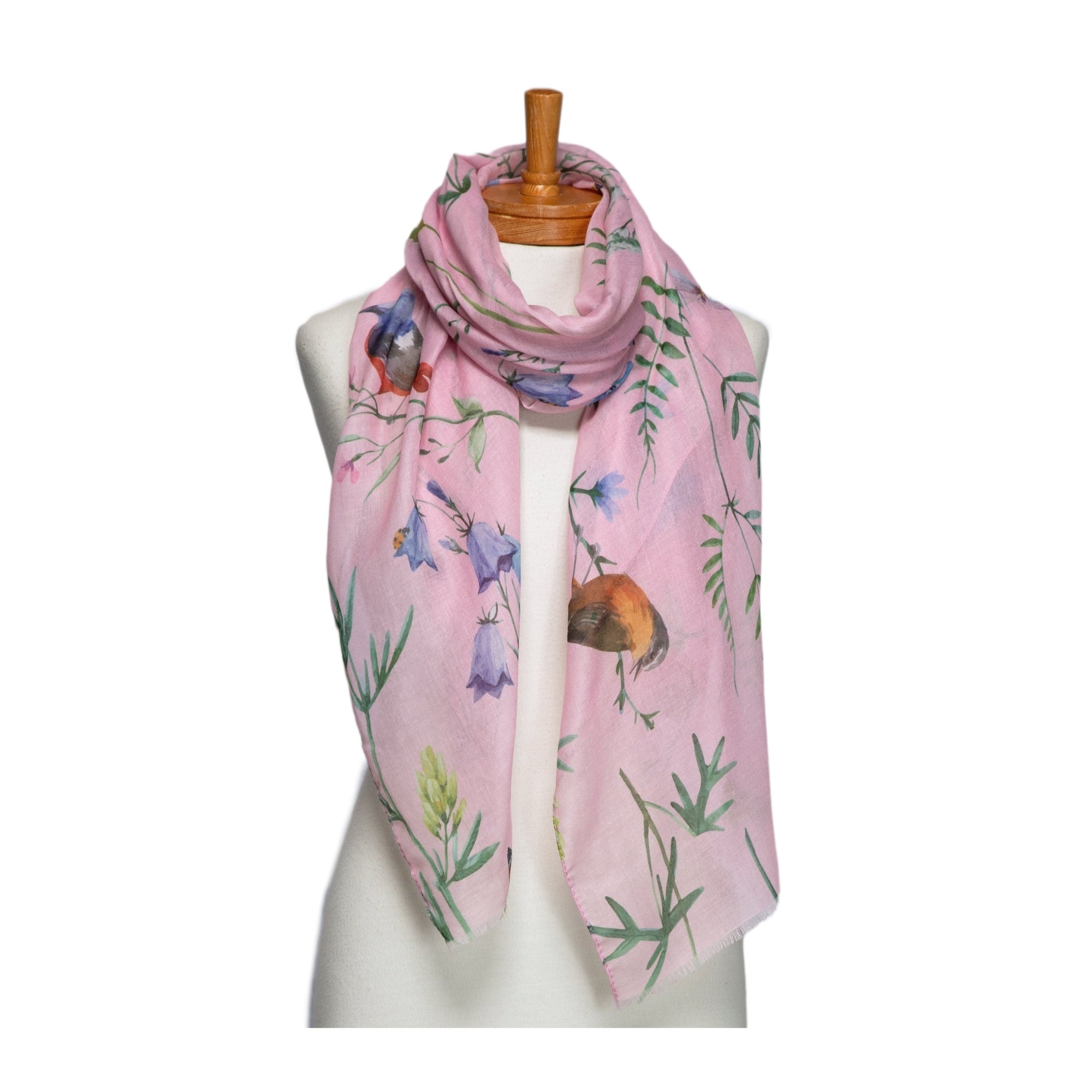 Pink Birds, Butterflies and Dragonflies Scarf