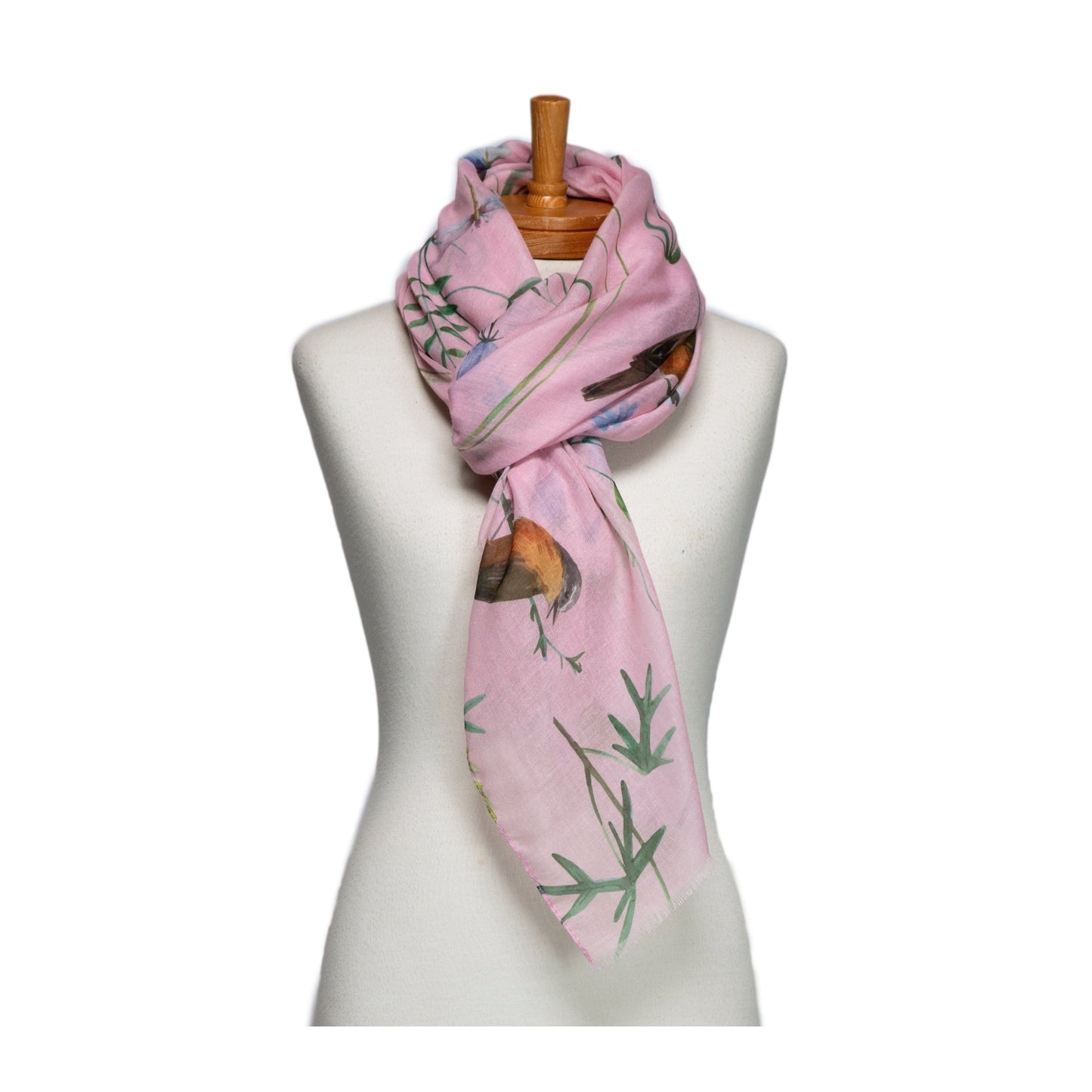 Pink Birds, Butterflies and Dragonflies Scarf