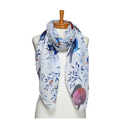 White Birds and Branches Scarf