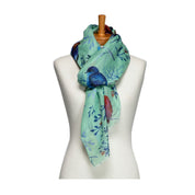 Mint Birds and Branches Scarf