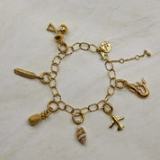 Texture Link Bracelet Gold