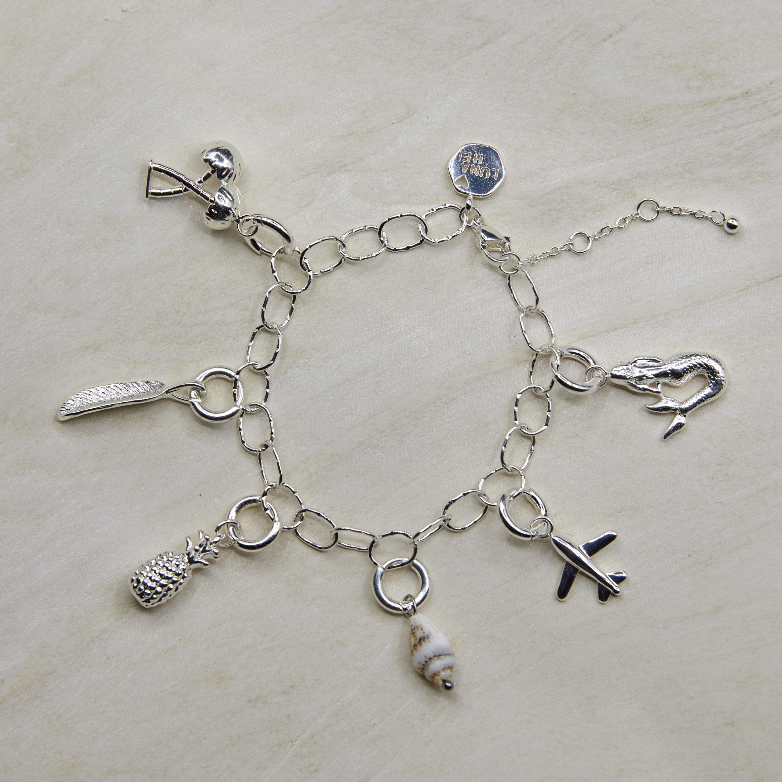 Texture Link Bracelet Silver