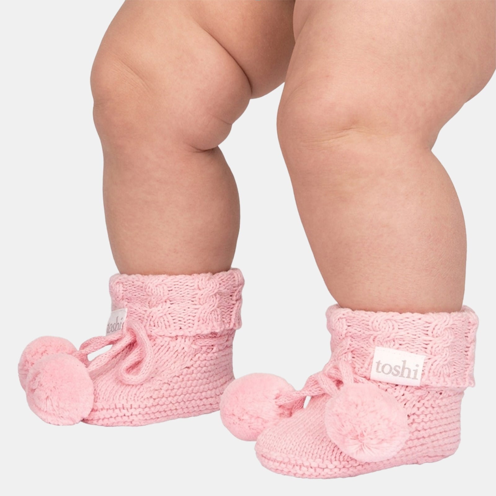 Organic Booties Yummy Misty Rose