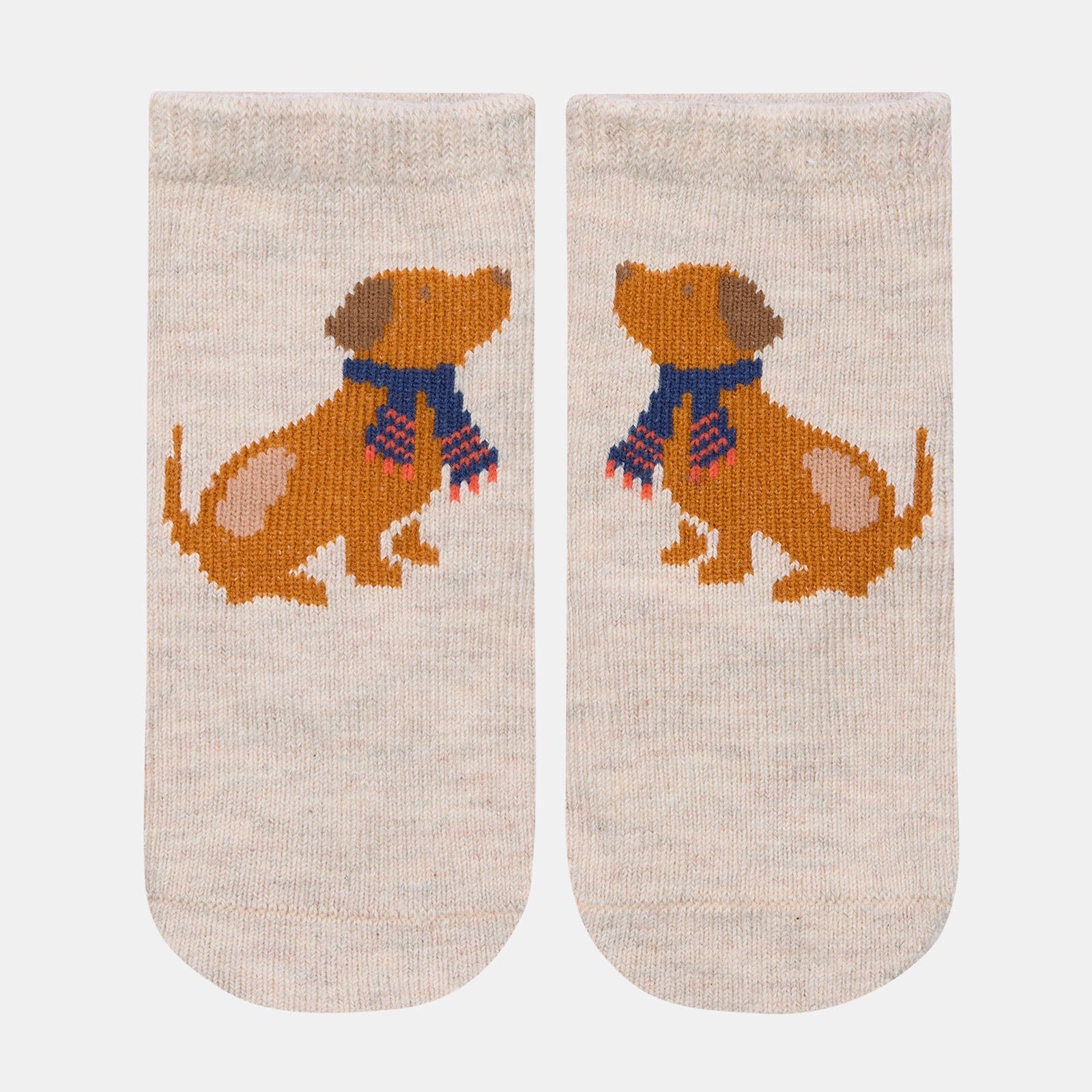 Organic Socks Ankle Jacquard Puppy Dog