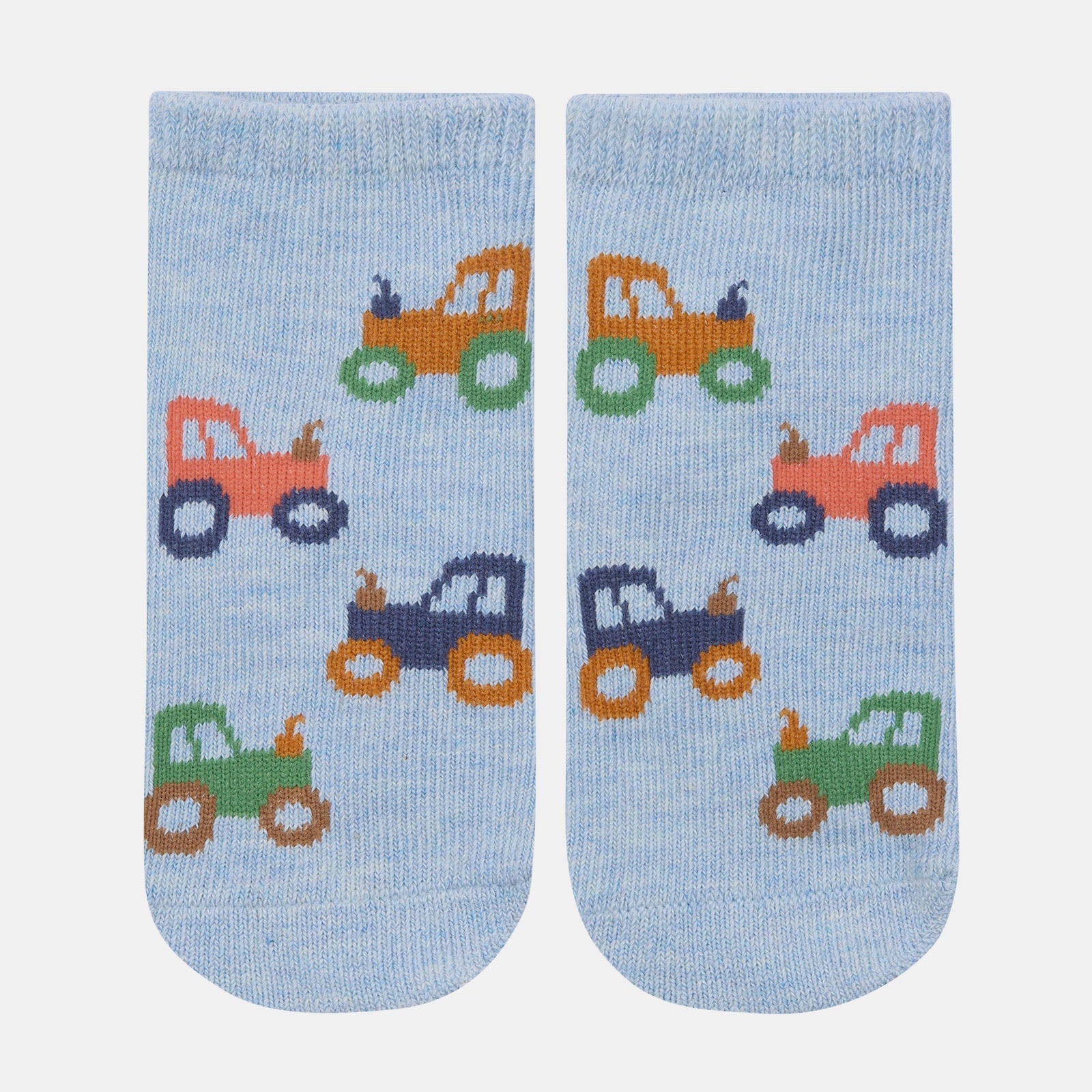 Organic Socks Ankle Jacquard Tiny Tractors