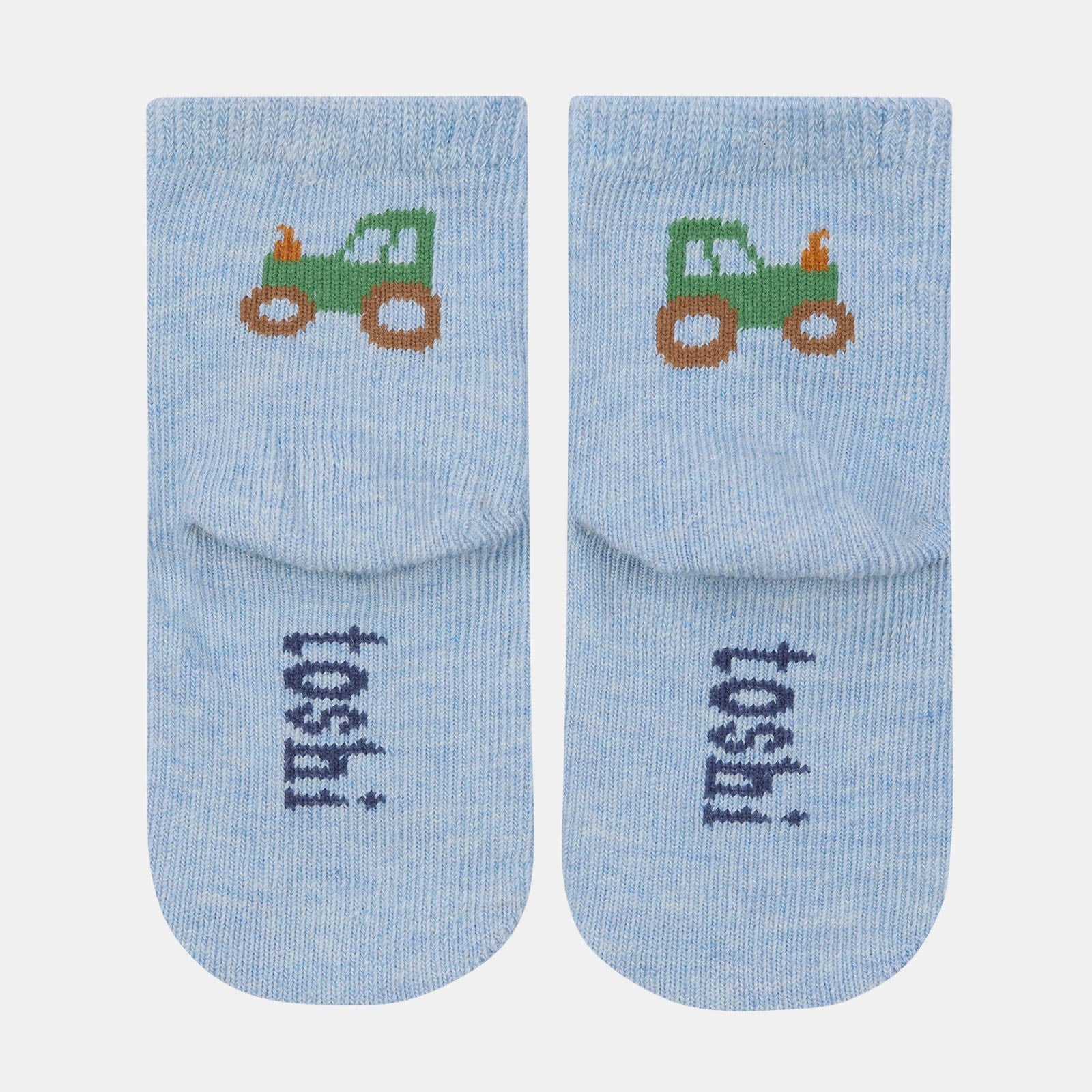 Organic Socks Ankle Jacquard Tiny Tractors