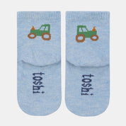 Organic Socks Ankle Jacquard Tiny Tractors