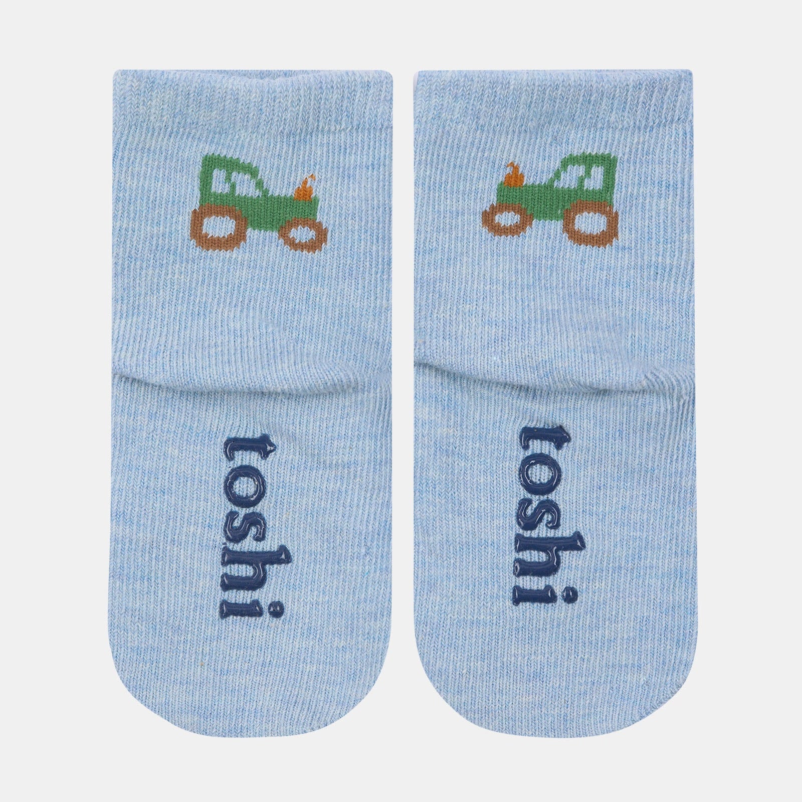 Organic Socks Ankle Jacquard Tiny Tractors