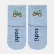 Organic Socks Ankle Jacquard Tiny Tractors