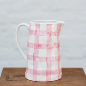 Pink Gingham Medium Jug