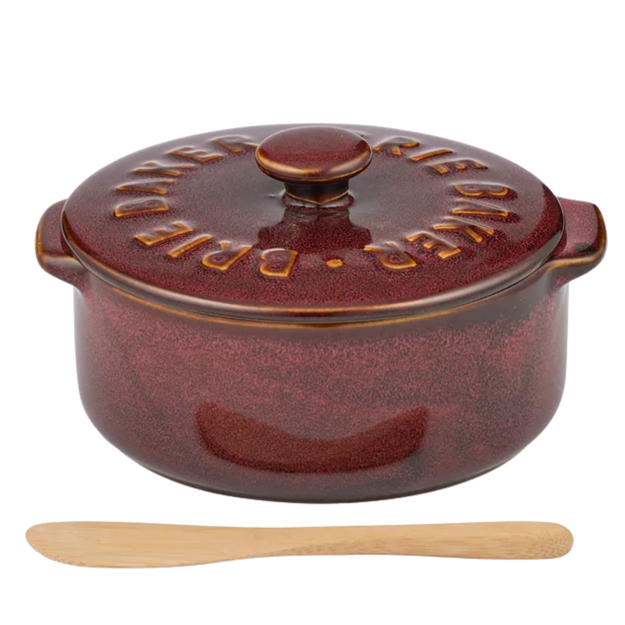 Loire Ceramic Brie Baker Burgundy