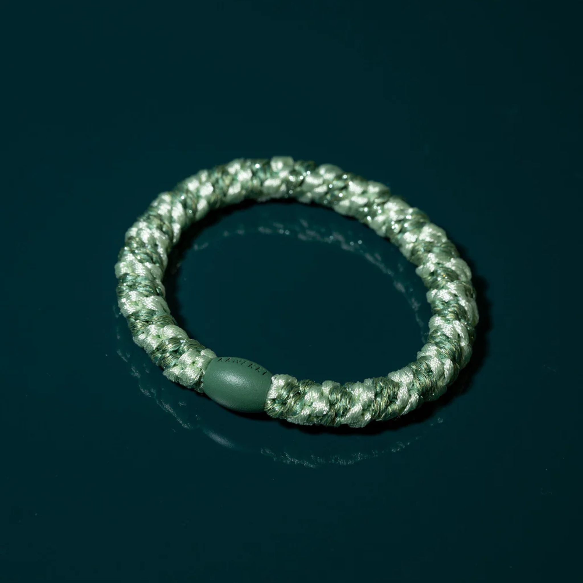 KKNEKKI Original Hair Tie Stripe Mint Pistachio Glitter