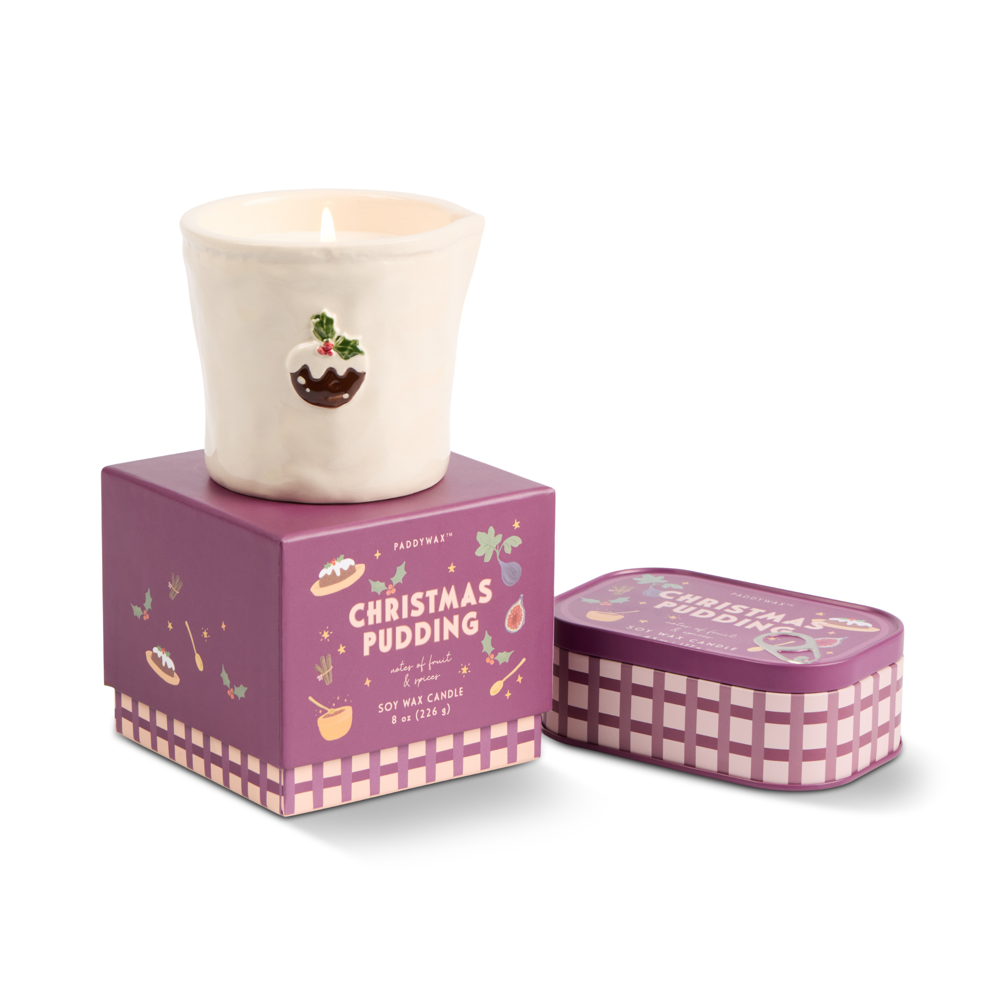 Bistro Candle Christmas Pudding 8oz