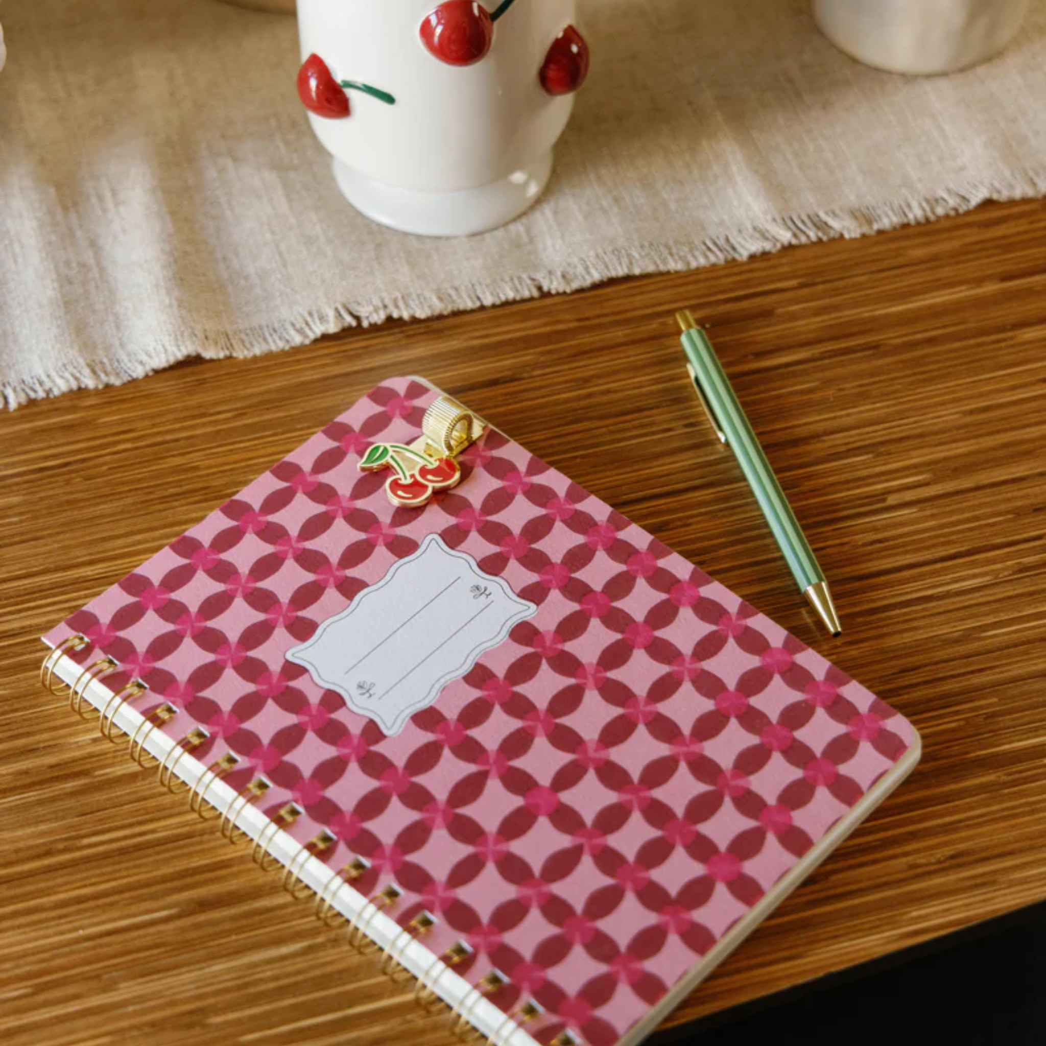 A Dopo Set Of 3 Pens Diamond, Stripe, Check