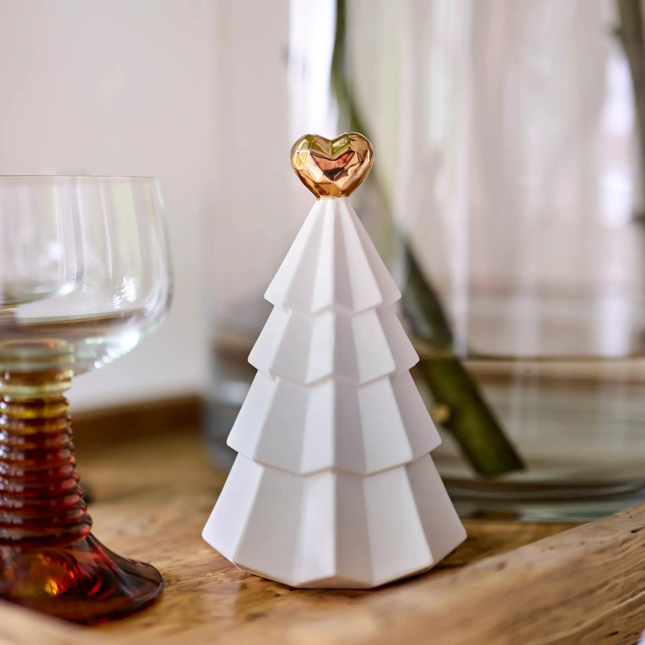 Christmas Tree Gold Heart