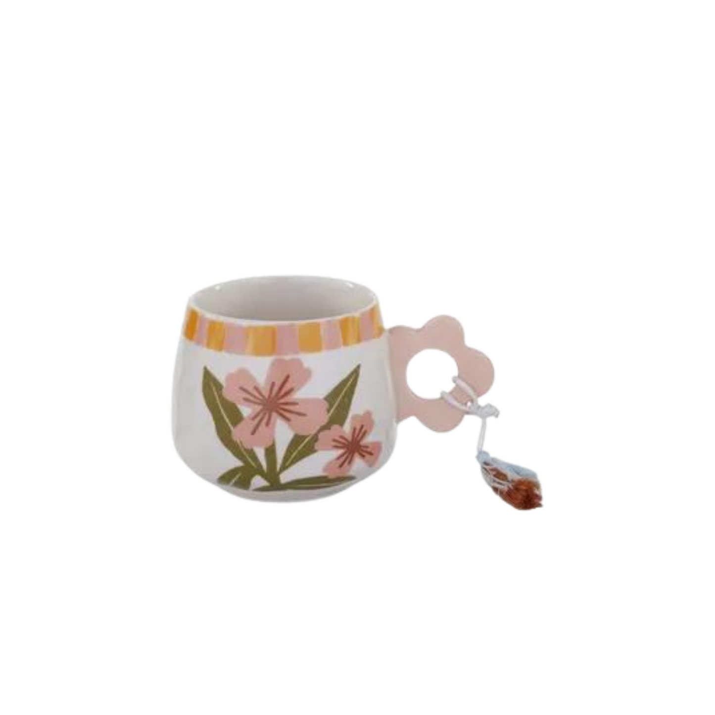 Lulu Ceramic Mug Pink & Yellow