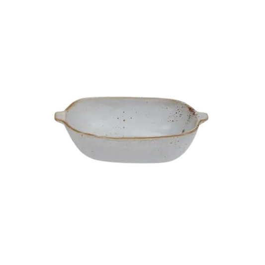 Francis Ceramic Dish Natural White