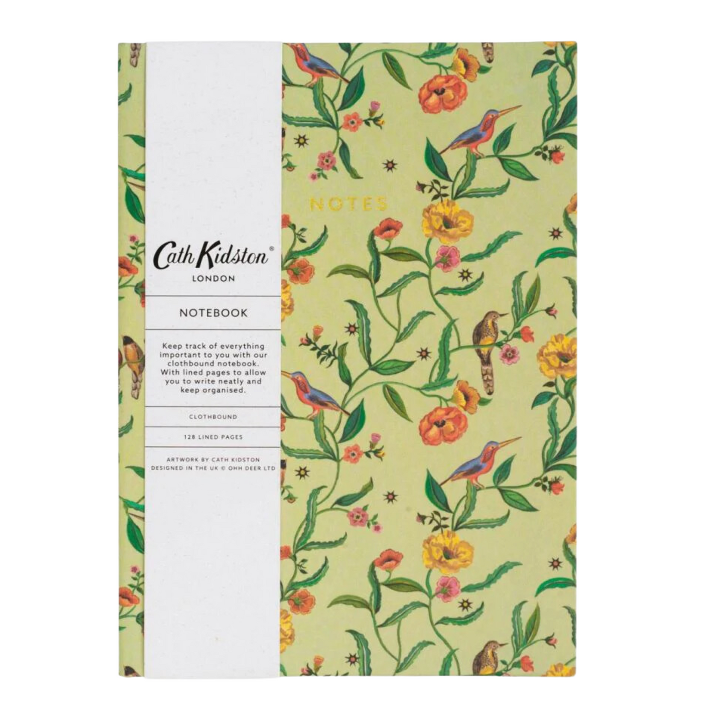 A5 Hard Cloth Cover Notebook Summer Birds