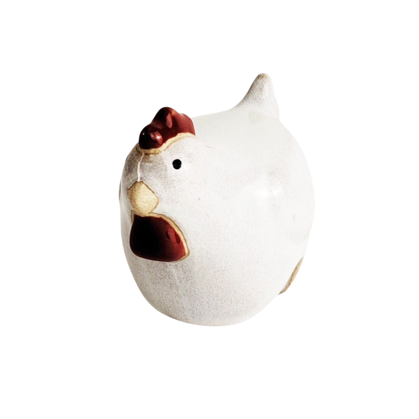 Chicken Pot Sitter White & Sand