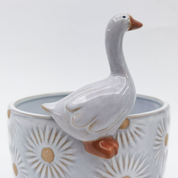 Goose Pot Sitter White