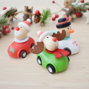 Wooden Christmas Pull Back Car Reindeer