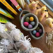 Handmade Felted Nest of Eggs Multi