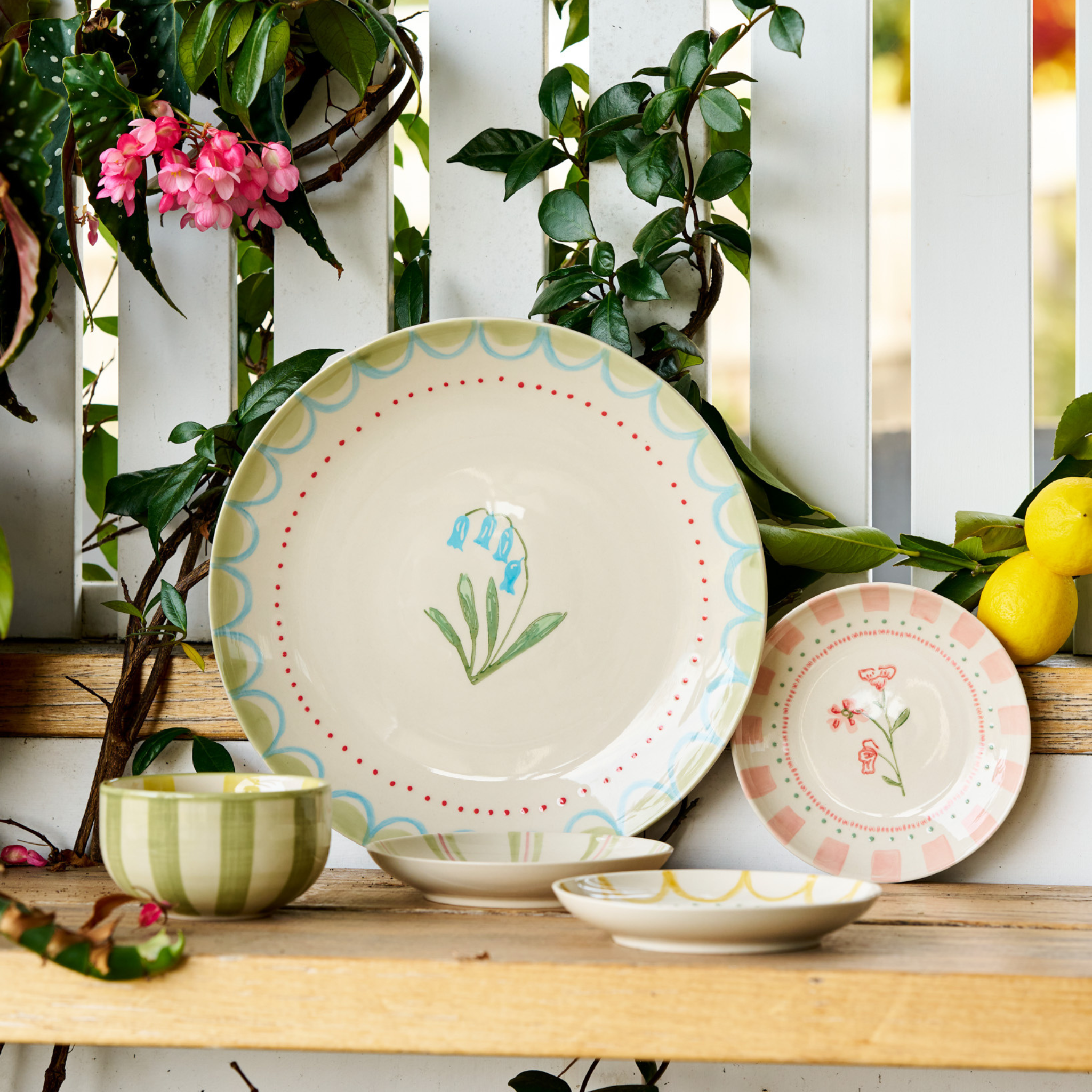 June's Garden Forget Me Not Condiment Bowl