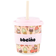 Reusable BambinoCino Bamboo Cup Scoops Pink (240ml)