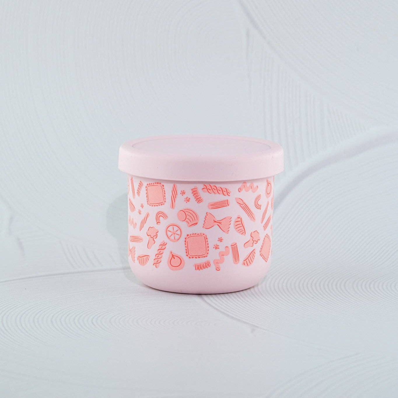 Pasta Party Pink Silicone Snack Pot (250ml)