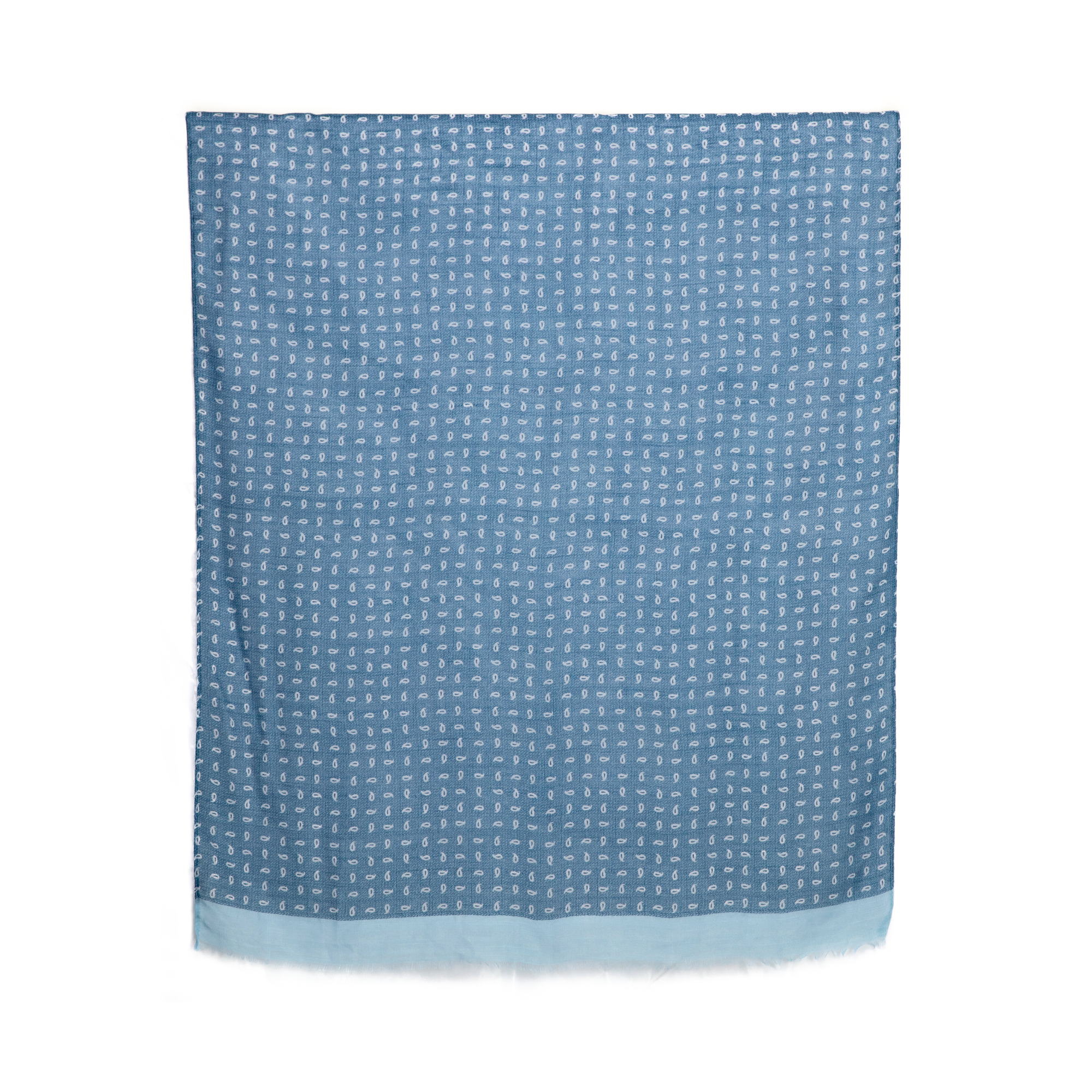 Blue Little Paisley Monogram Scarf