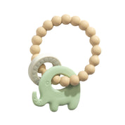 Silicone Elephant Teether Light Sage