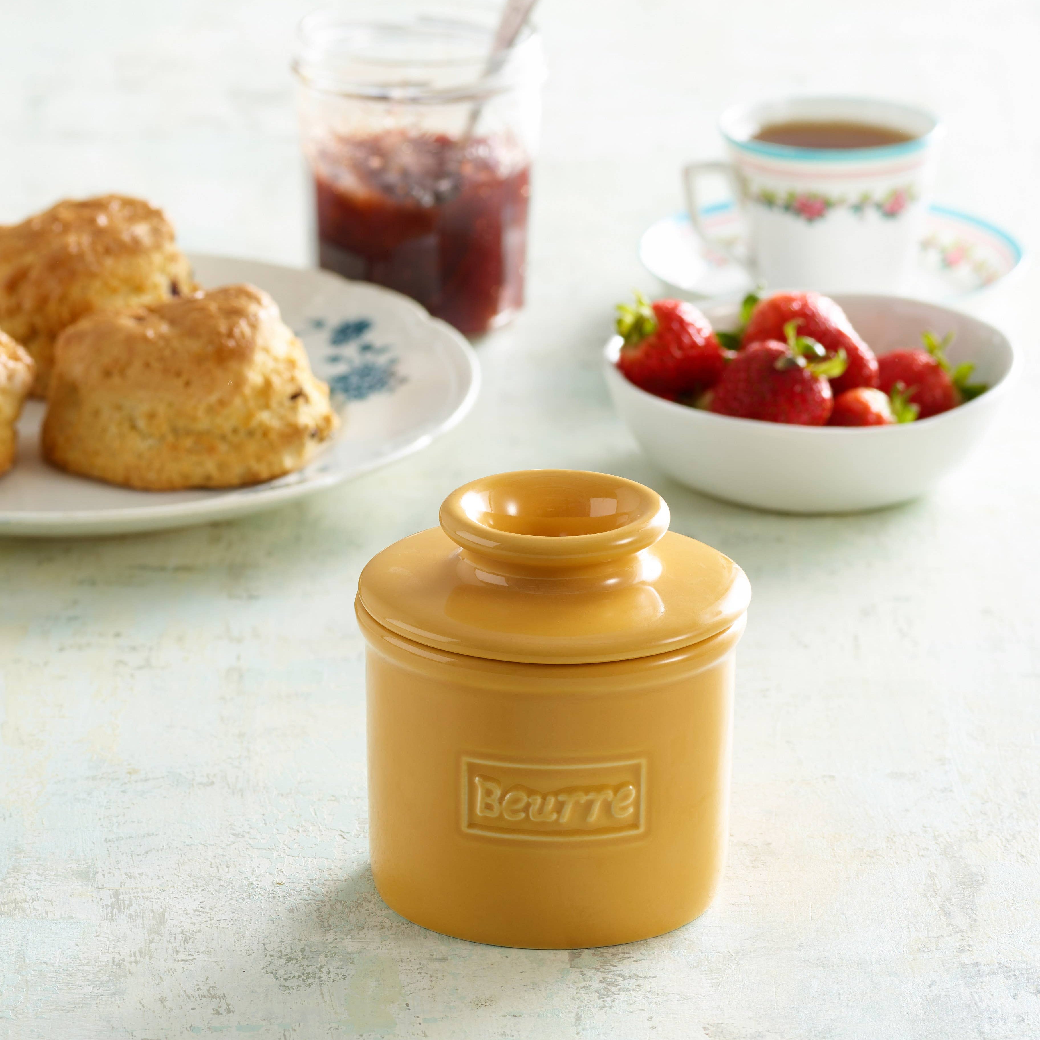 The Original Butter Bell® Crock Cafe Golden Yellow