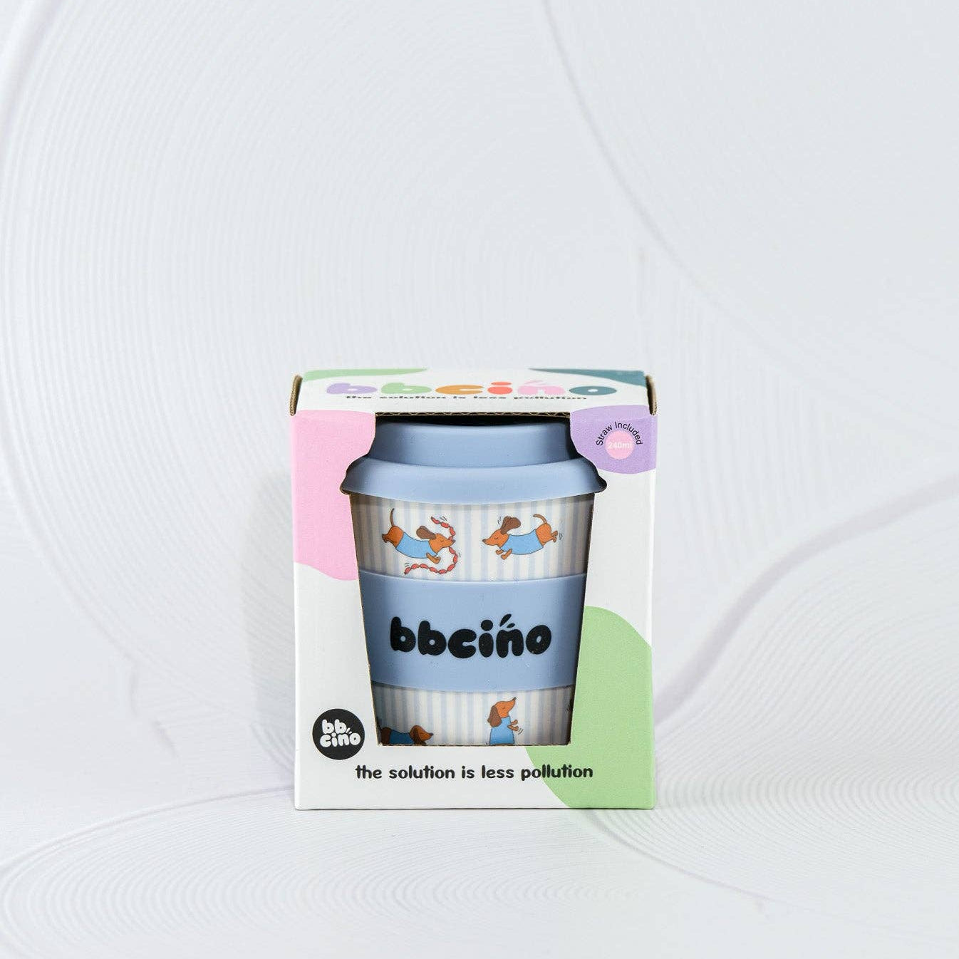 Reusable BambinoCino Bamboo Cup Dash Blue (240ml)