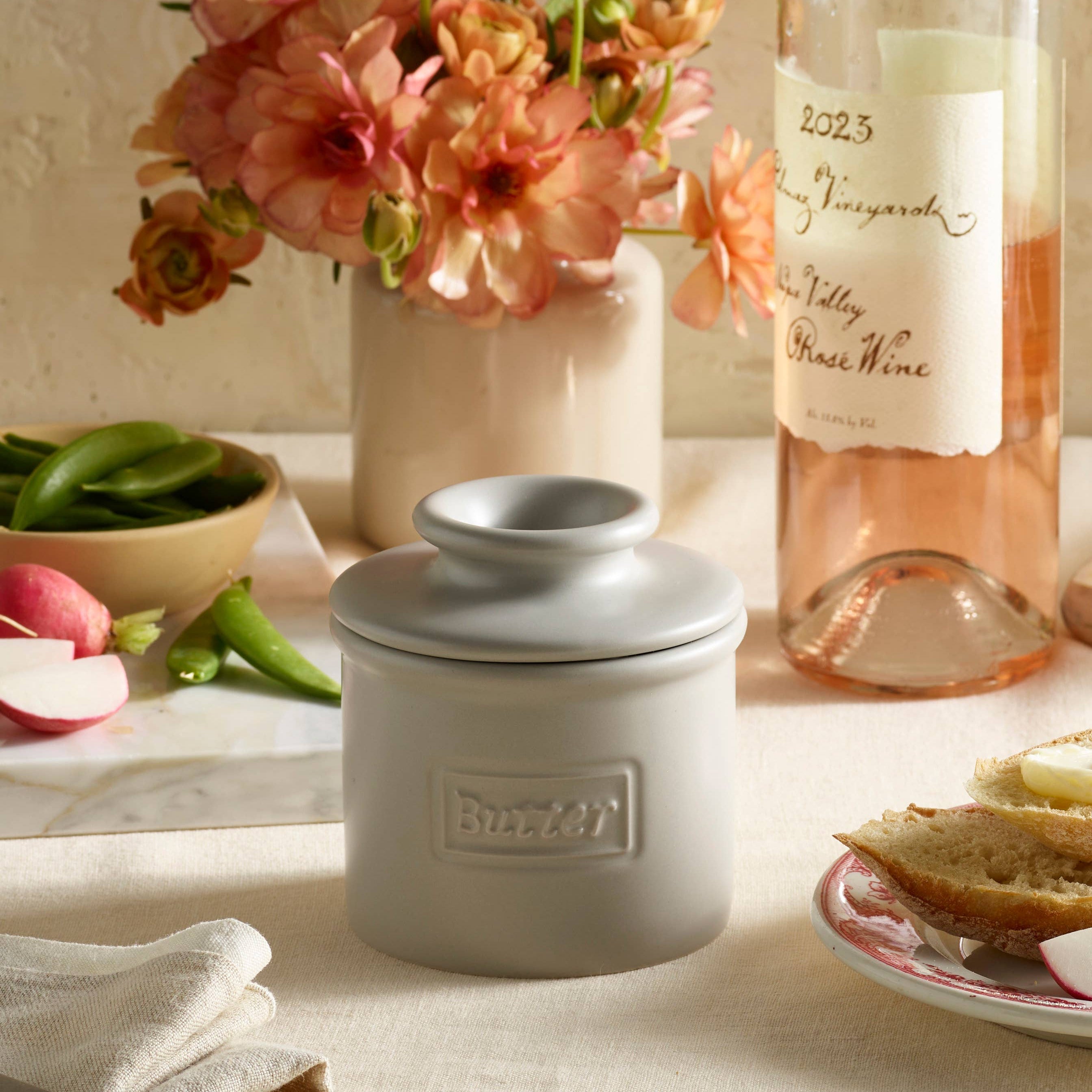 The Original Butter Bell® Crock Cafe Matte Stone