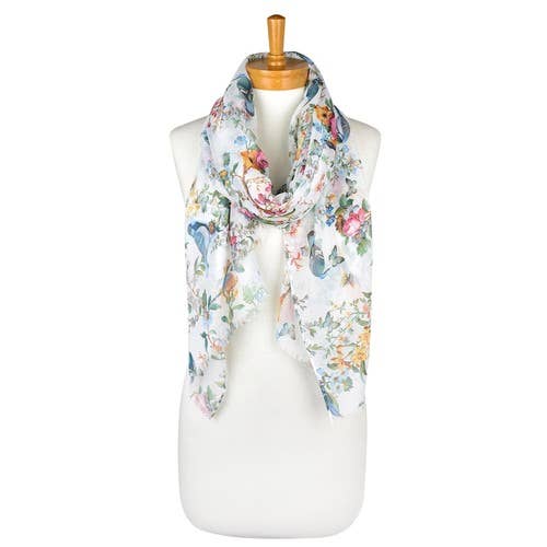 White Bird Garden Scarf