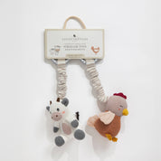 2 Pack Stroller Toy Cow & Chicken
