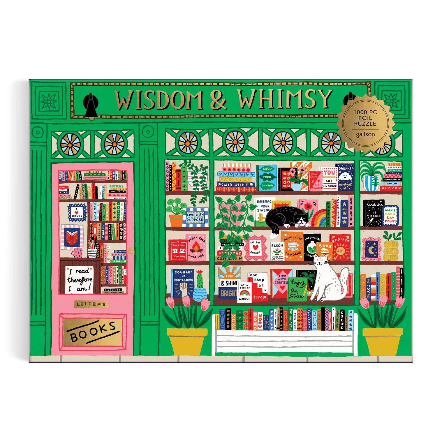 Wisdom and Whimsy Bookshop 1000PC Foil Puzzle