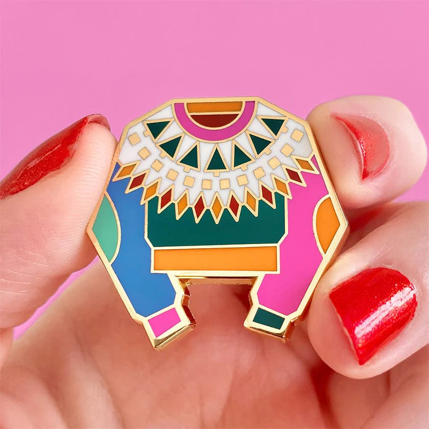 Seasonal Sweater Enamel Pin