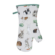 Rabbit Patch Cotton Oven Mitt