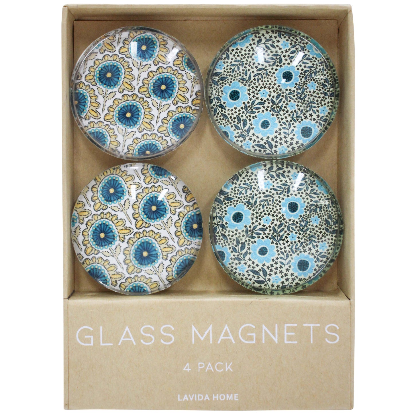 Glass Magnets Set Calico