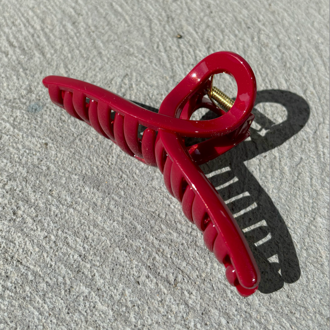 Ruby Twist Claw Clip