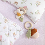 Acorn Teething Ring Rattle Whimsical Wonderland