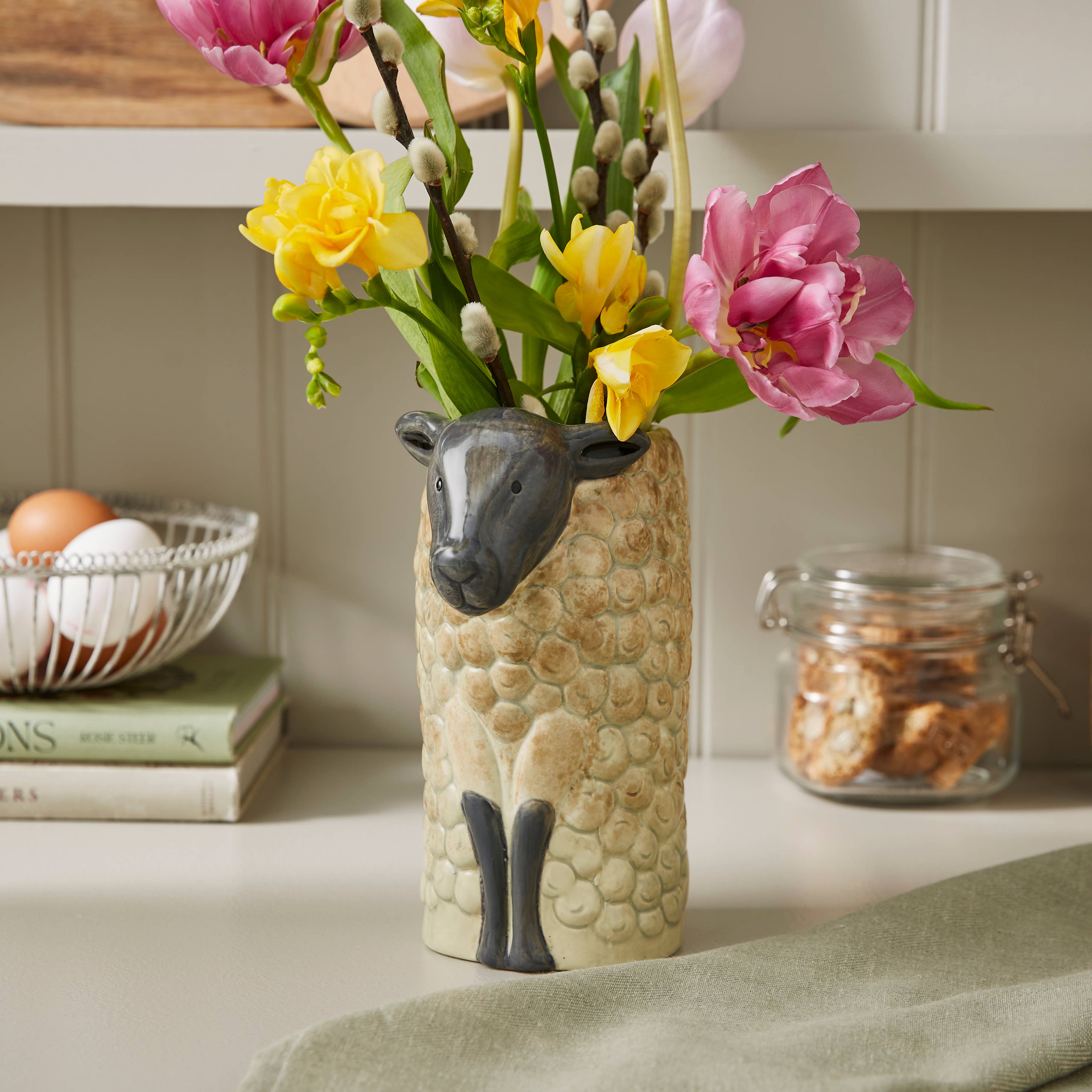 Sheep Utensil Pot / Vase Highland Sheep